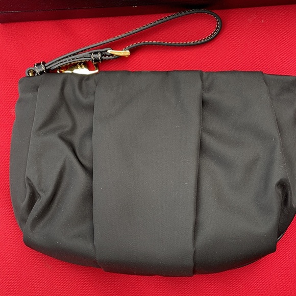⛔️SOLD⛔️ PRADA Black Wristlet with Gold accents. - Picture 4 of 16